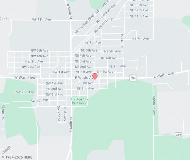 Location Map: 103 SE 3rd St Trenton, FL 32693